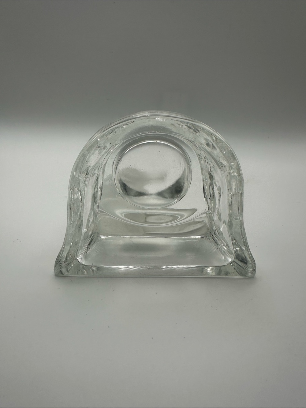 Frosted Glass Celestial Crescent Moon Tea Light Holder Clear - Picture 8 of 10
